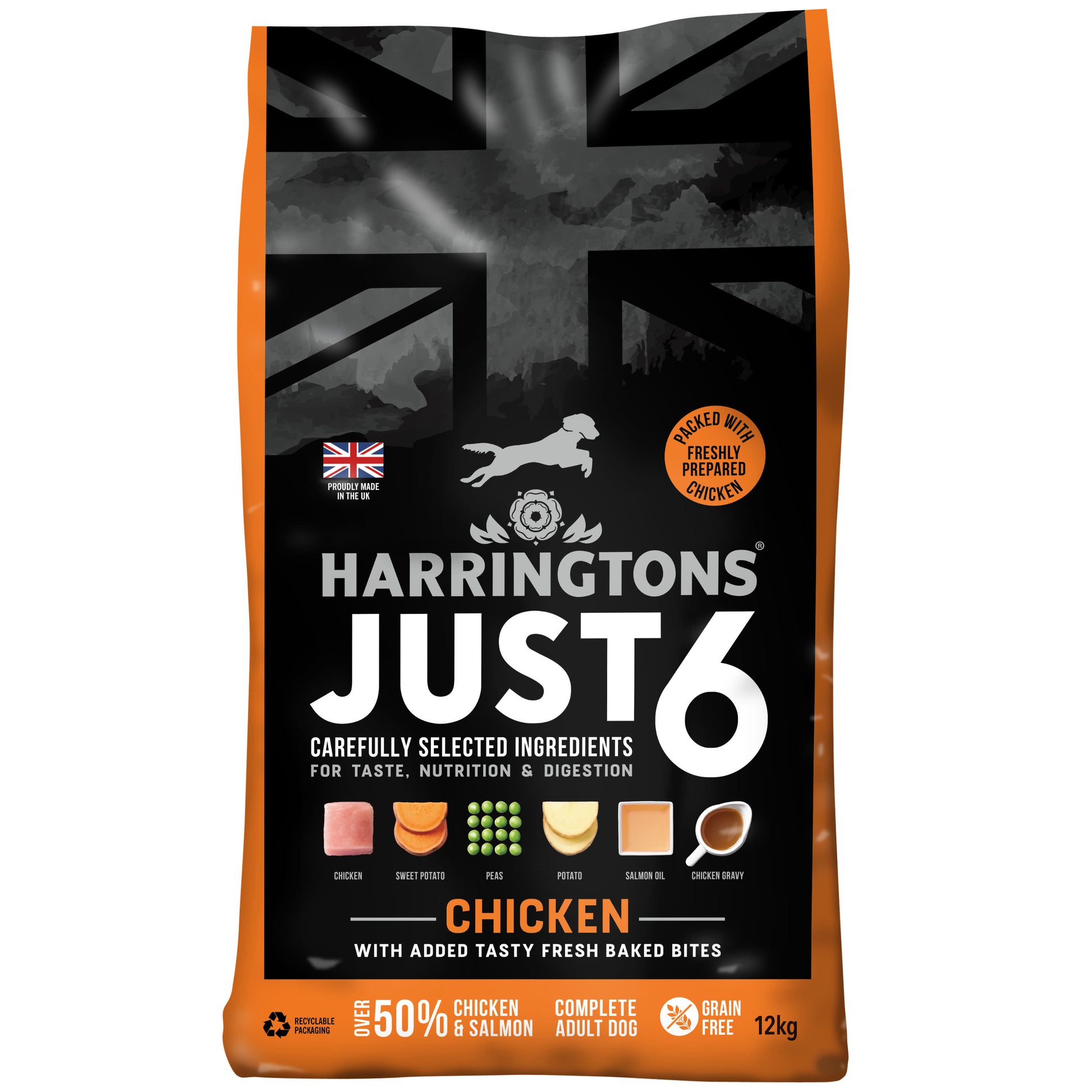 Harringtons Harringtons Chicken Salmon Adult Dry Dog Food pet food packaging