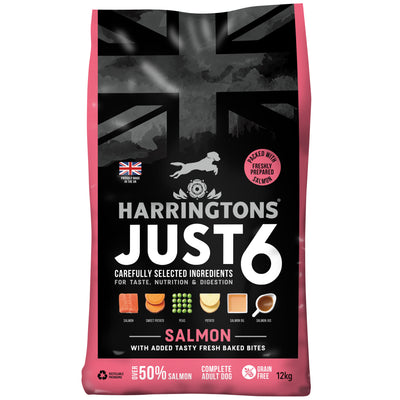 Harringtons Harringtons Just Grain Free Salmon Adult Dry pet food packaging