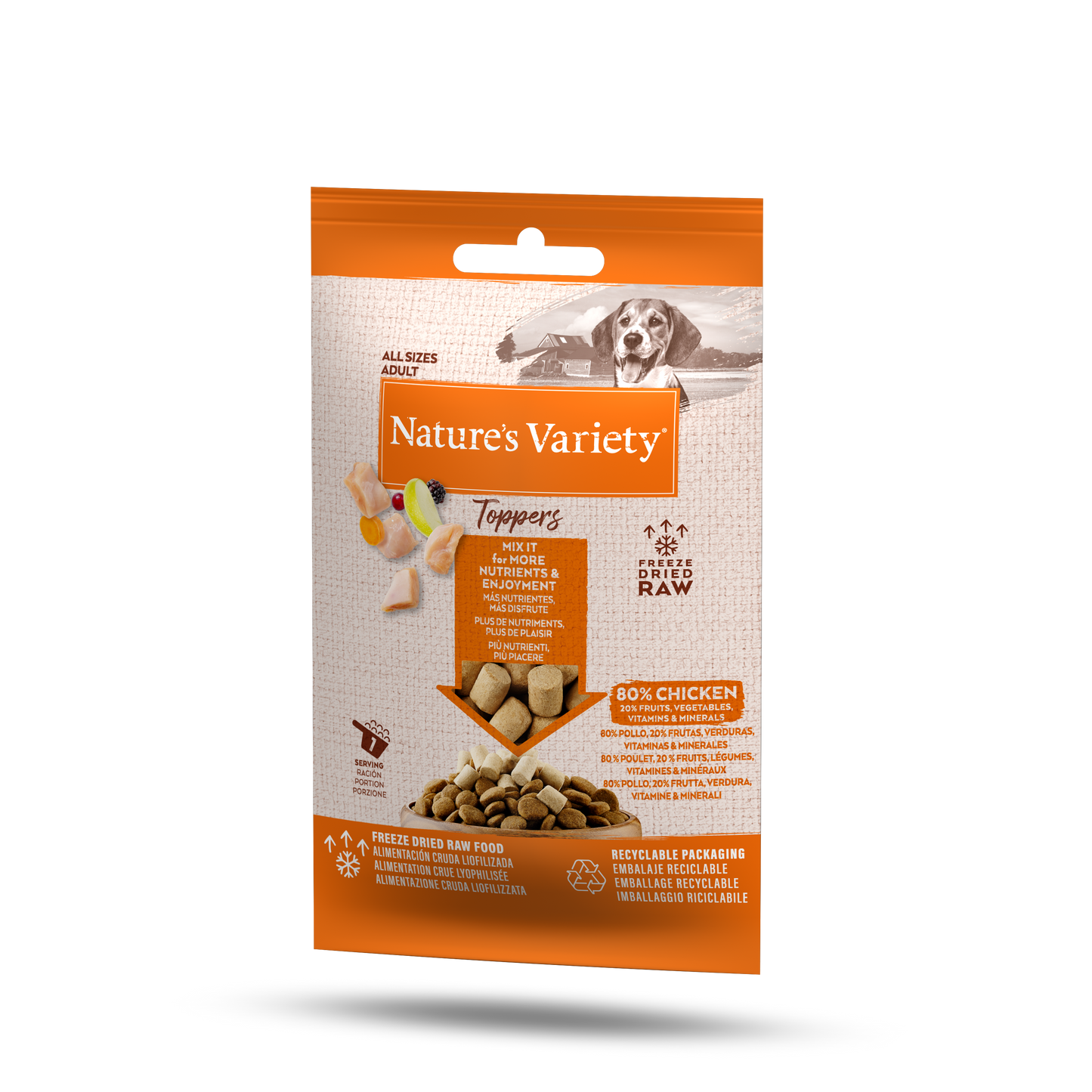Nature's Variety Freeze Dried Topper for Adult Dogs - Chicken
