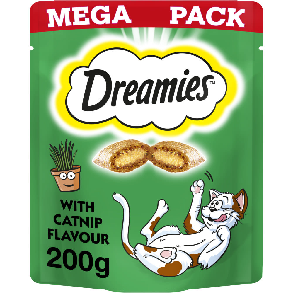 Dreamies Dreamies Catnip Adult Dry Cat Food pet food packaging