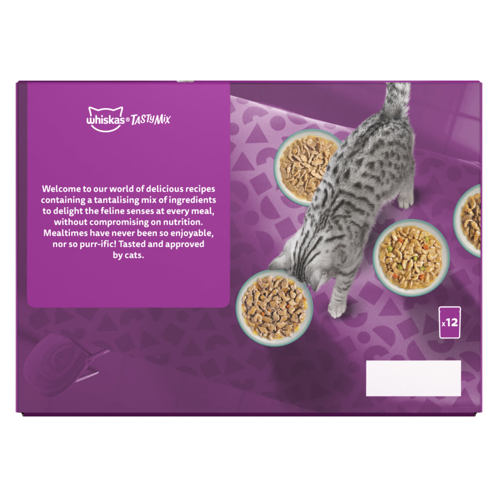 Whiskas 1+ Catch of the Day Mix Adult Wet Cat Food Pouches in Gravy