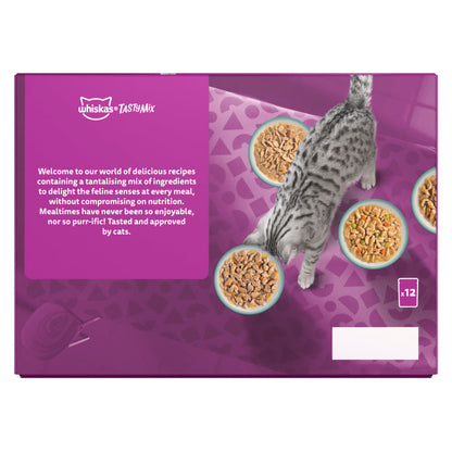 Whiskas 1+ Catch of the Day Mix Adult Wet Cat Food Pouches in Gravy