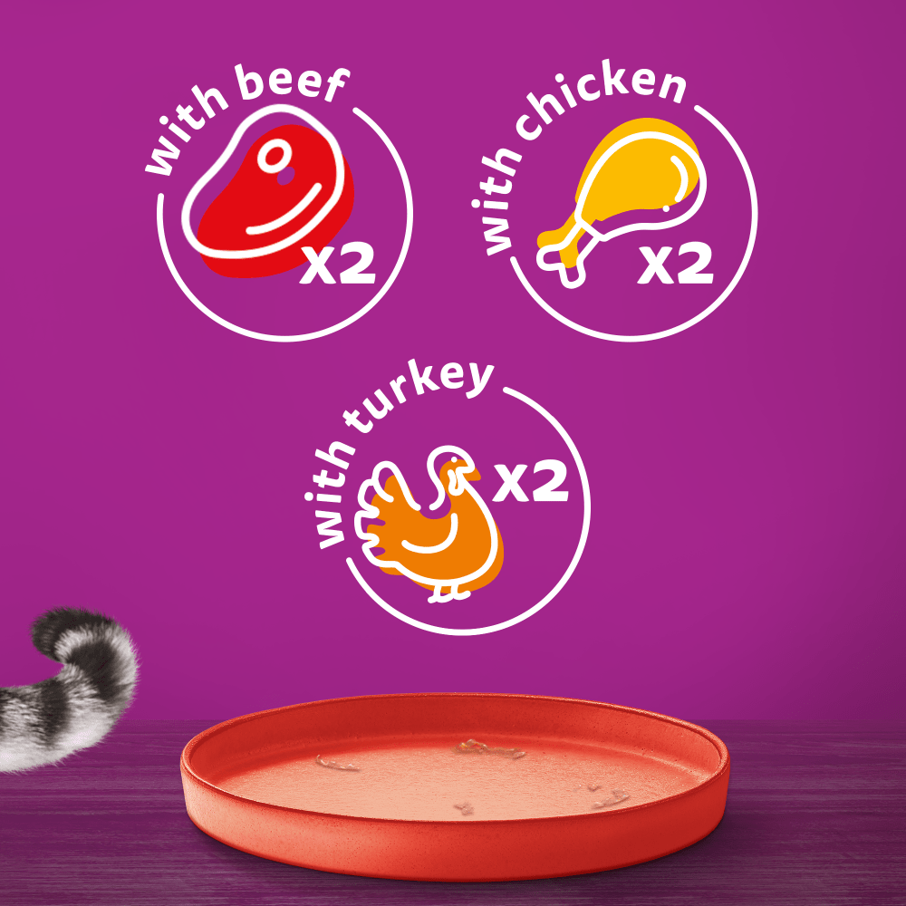 Whiskas Meaty Menu in Jelly 1+ Adult Wet Cat Food Tin