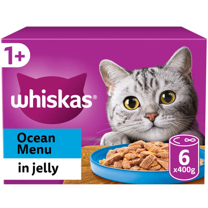 Whiskas Ocean Menu Adult Wet Cat Food in Jelly Tin