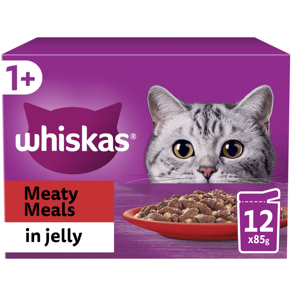 Whiskas Whiskas Meals Jelly Beef Chicken Lamb Adult Wet Cat Food pet food packaging