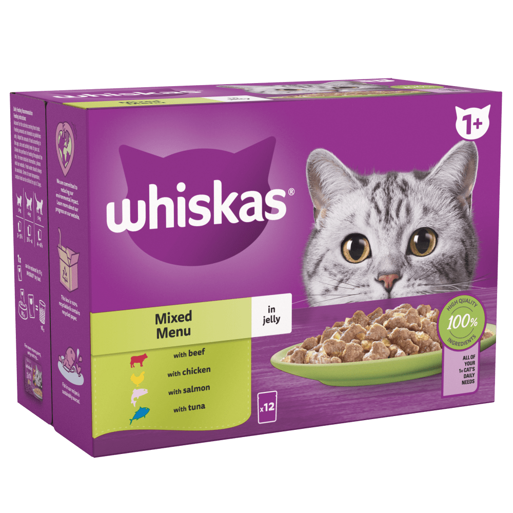 Whiskas Whiskas Meals Beef Chicken Lamb Adult Wet Cat Food pet food packaging