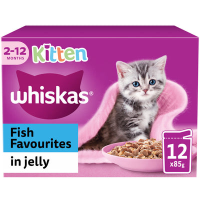 Whiskas Jelly Cod Salmon Tuna Whitefish Kitten Wet Cat Food