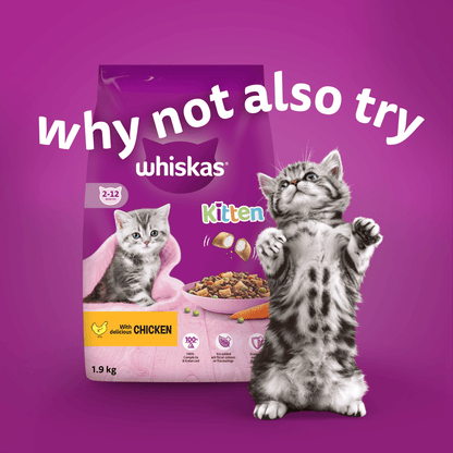 Whiskas Cat Pouches Poultry Feasts in Jelly 2-12Months Wet Kitten Food