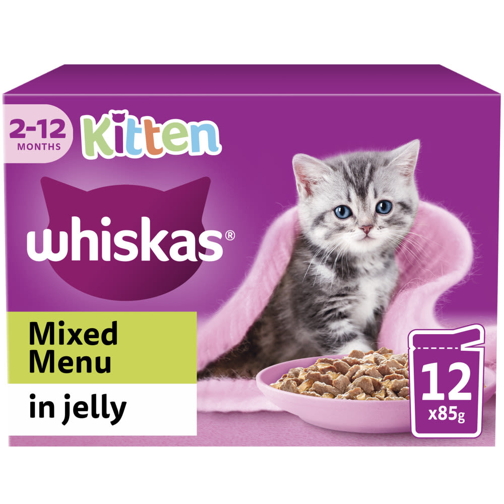 Whiskas Whiskas Beef Chicken Salmon Tuna Kitten Wet Cat Food pet food packaging