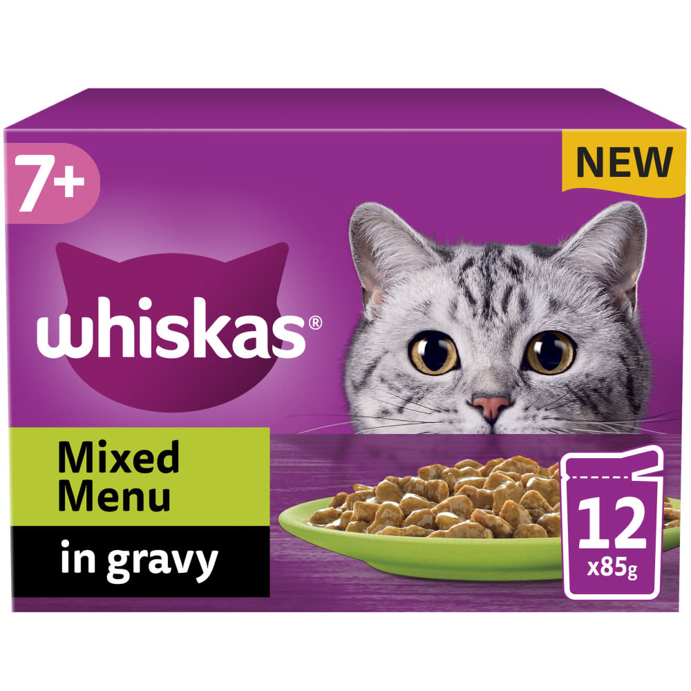 Whiskas Whiskas Beef Chicken Salmon Tuna Senior Wet Cat Food pet food packaging