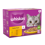 Whiskas Poultry Feasts in Jelly 1+ Adult Wet Cat Food Pouches