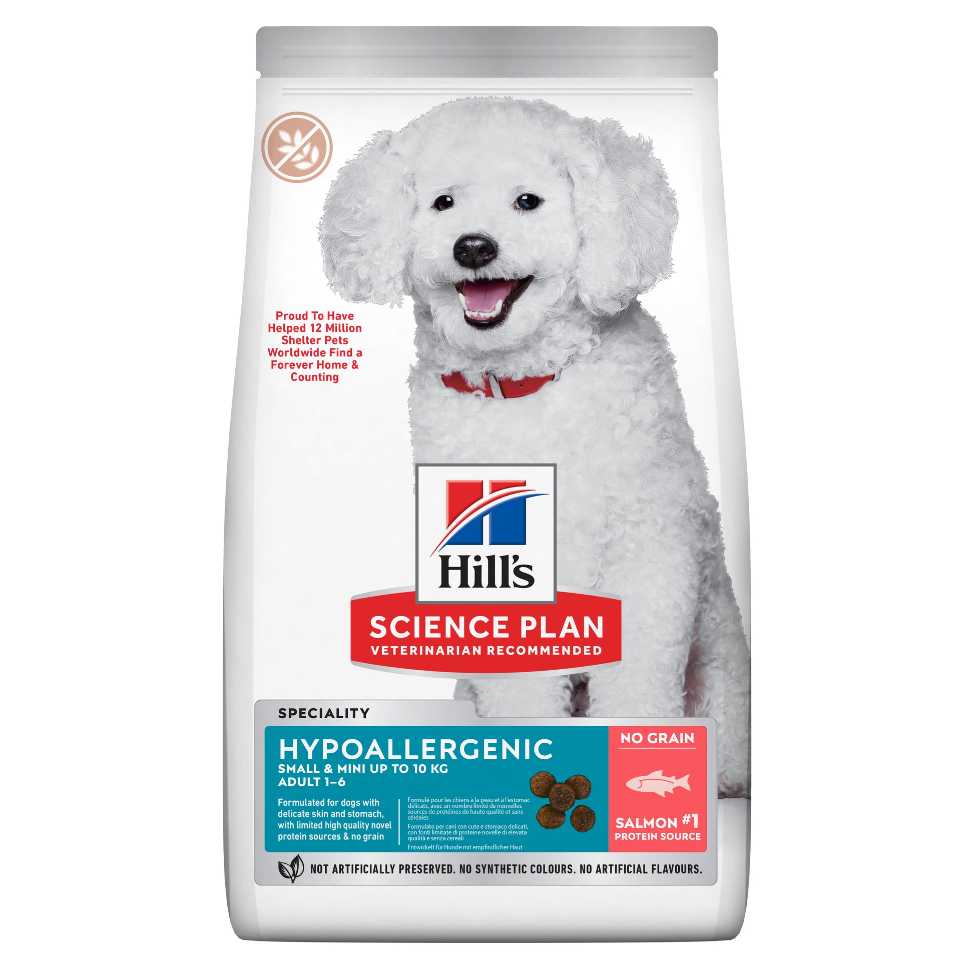 Hill's Hill'S Science Plan Ha Mini Salmon Adult Dry Dog Food pet food packaging
