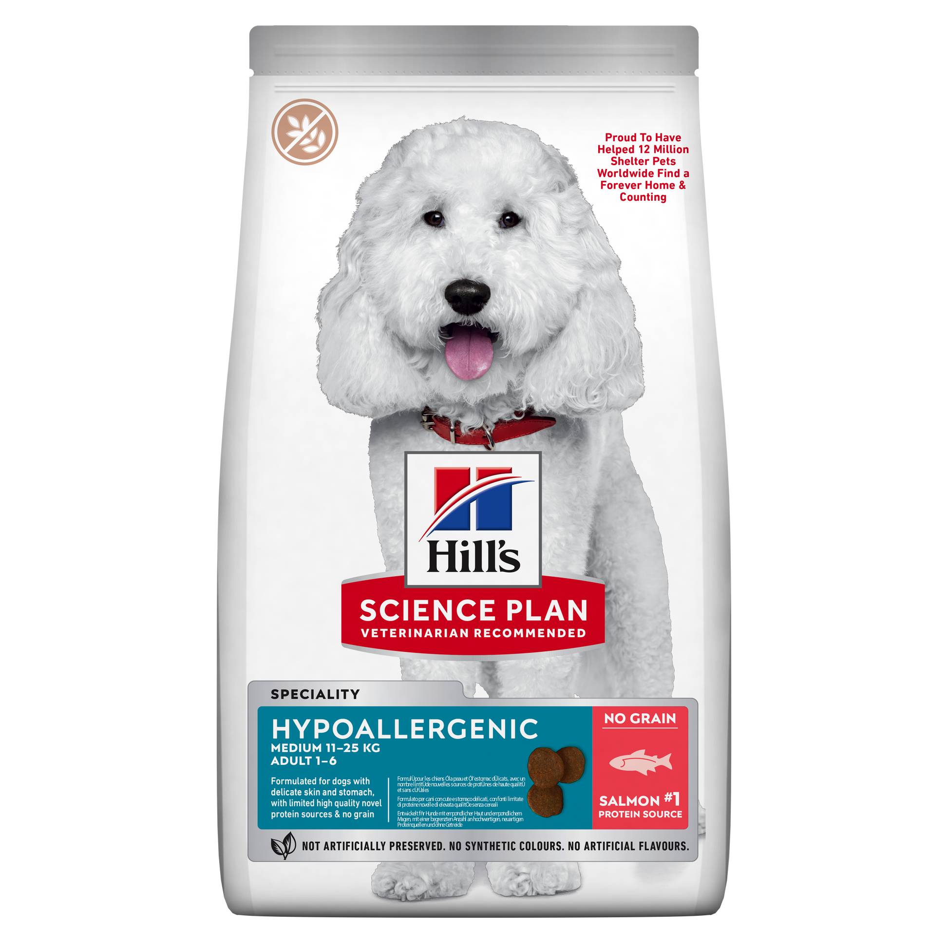 Hill's Hill'S Science Plan Ha Salmon Adult Dry Dog Food pet food packaging