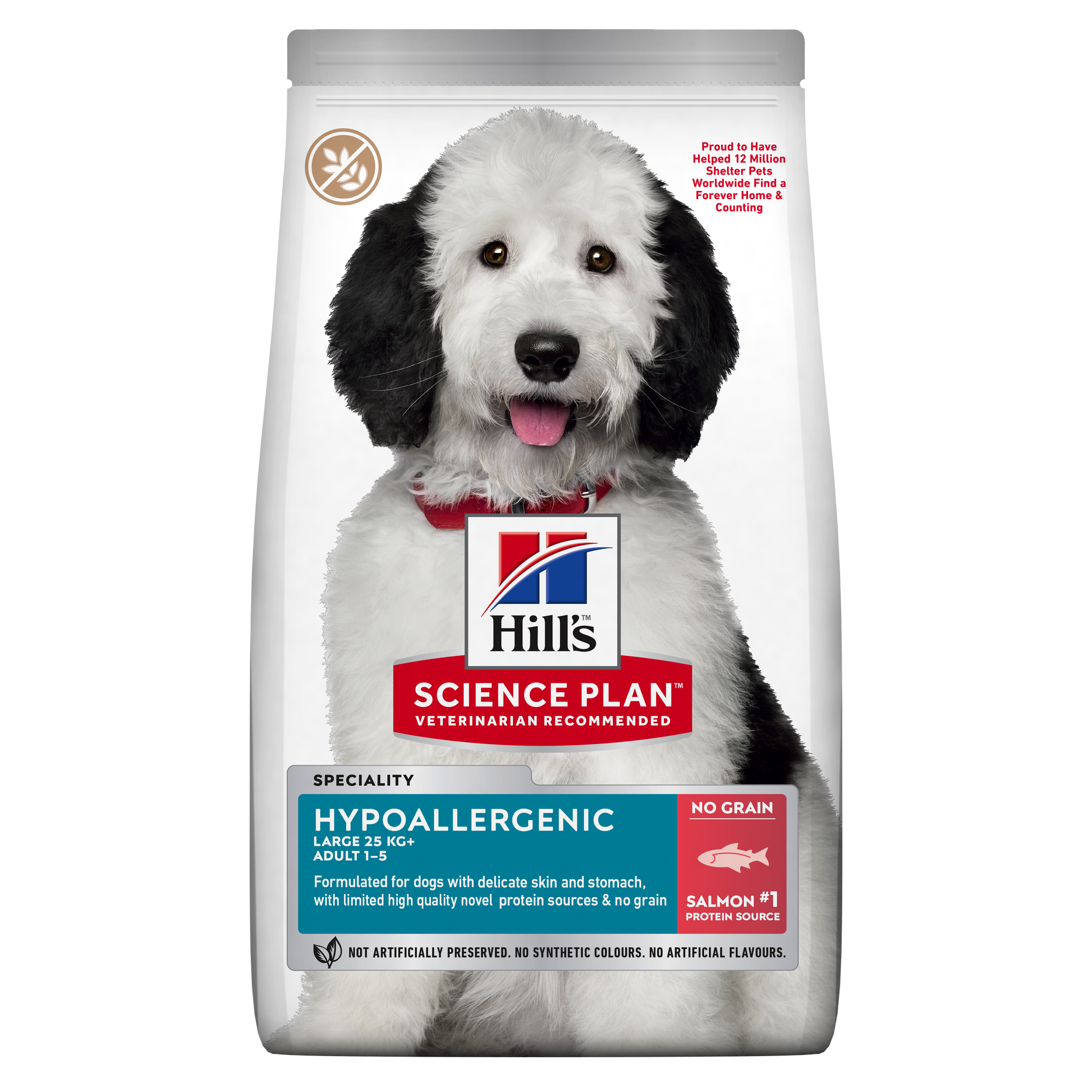 Hill's Hill'S Science Plan Hypoallergenic Salmon Adult Dry Dog Food pet food packaging