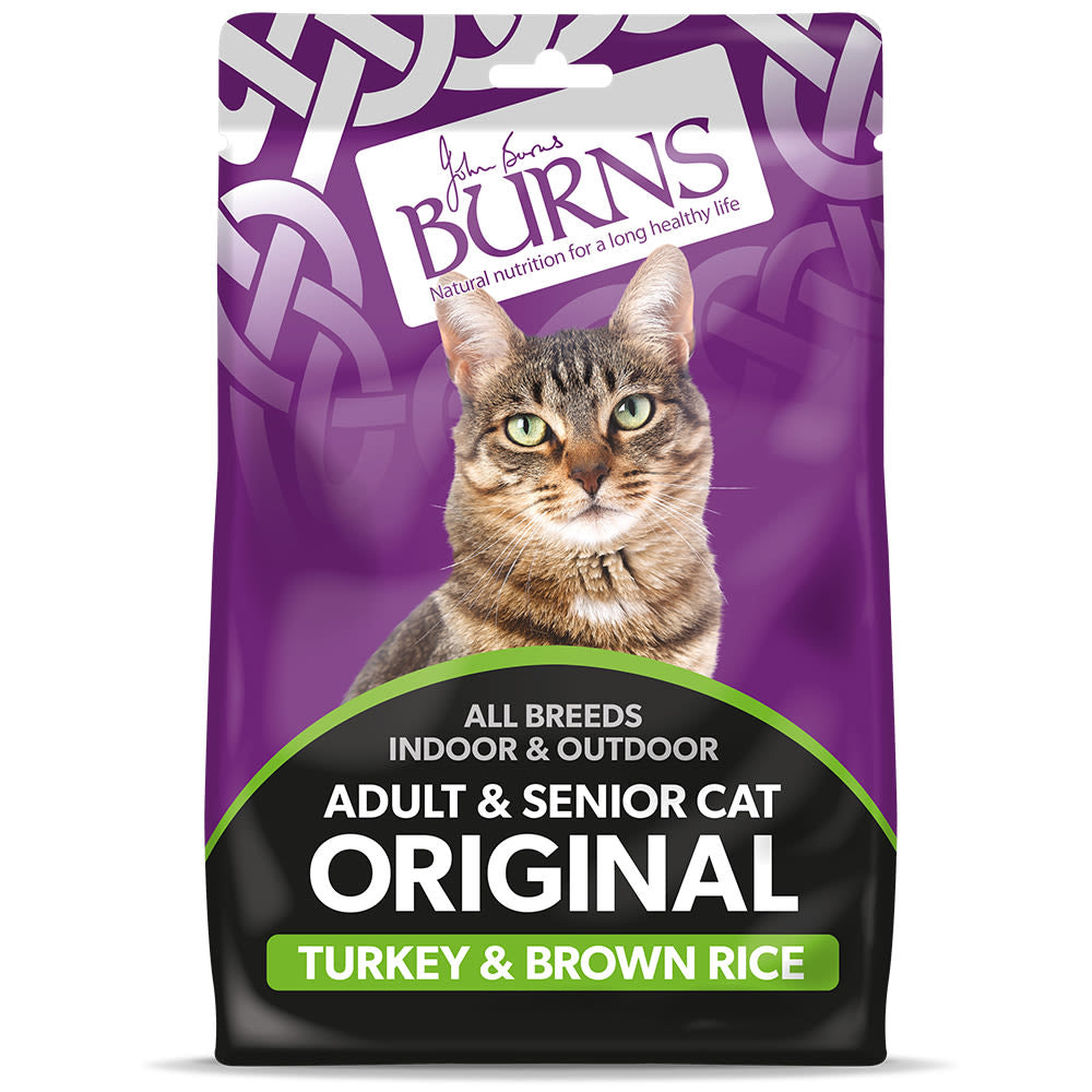 Burns Burns Brown Chicken Salmon Turkey Adult Dry Cat Food pet food packaging
