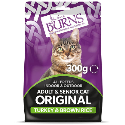 Burns Original Adult/Senior Dry Cat Food - Turkey & Brown Rice