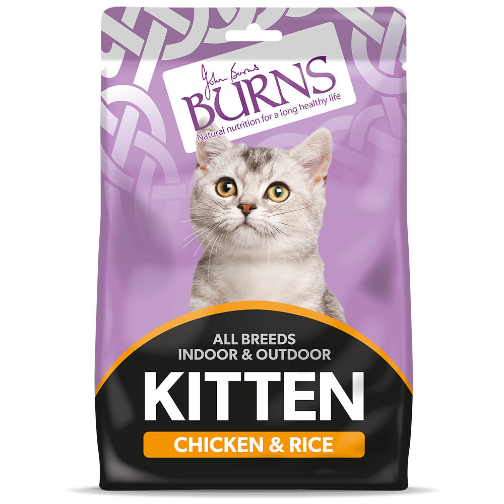 Burns Burns Chicken Salmon Kitten Dry Cat Food pet food packaging