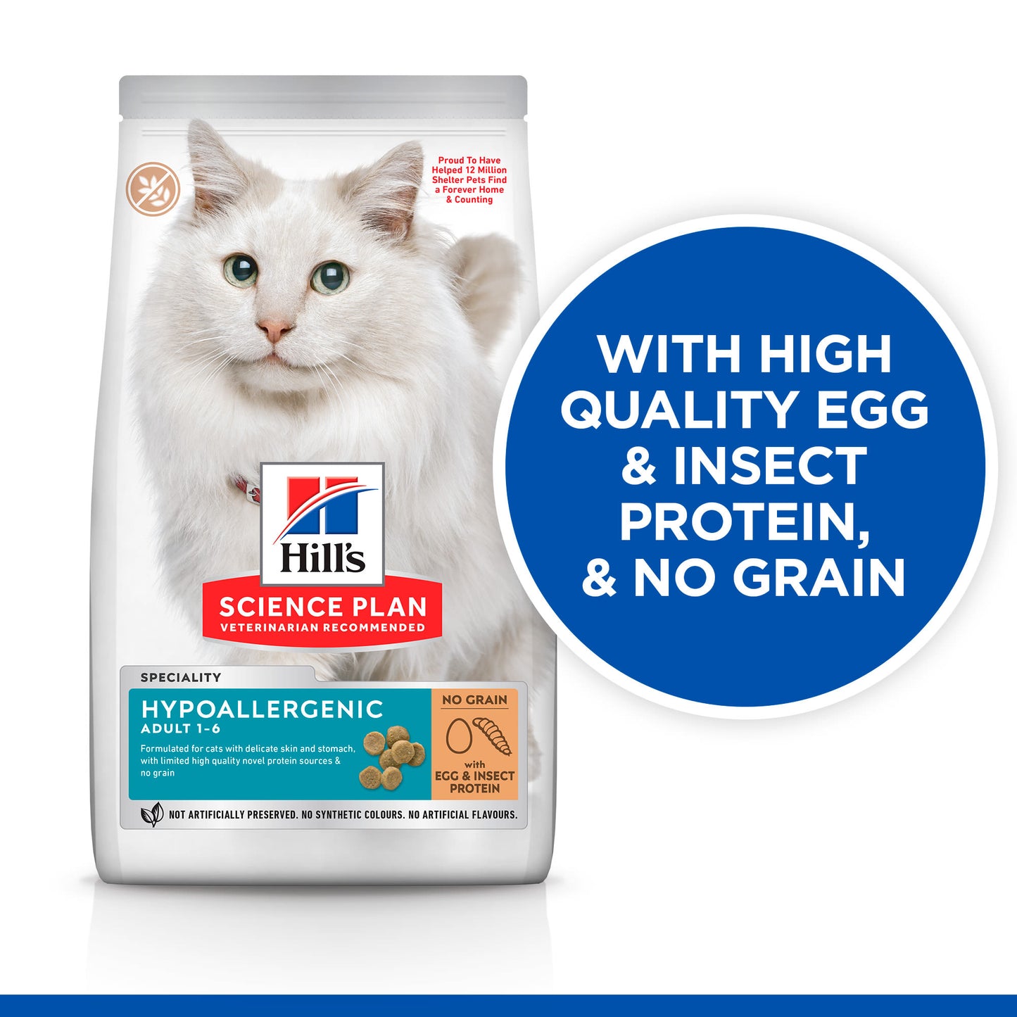 Hill's Science Plan Hypoallergenic Insect & Egg Adult Dry Cat Food