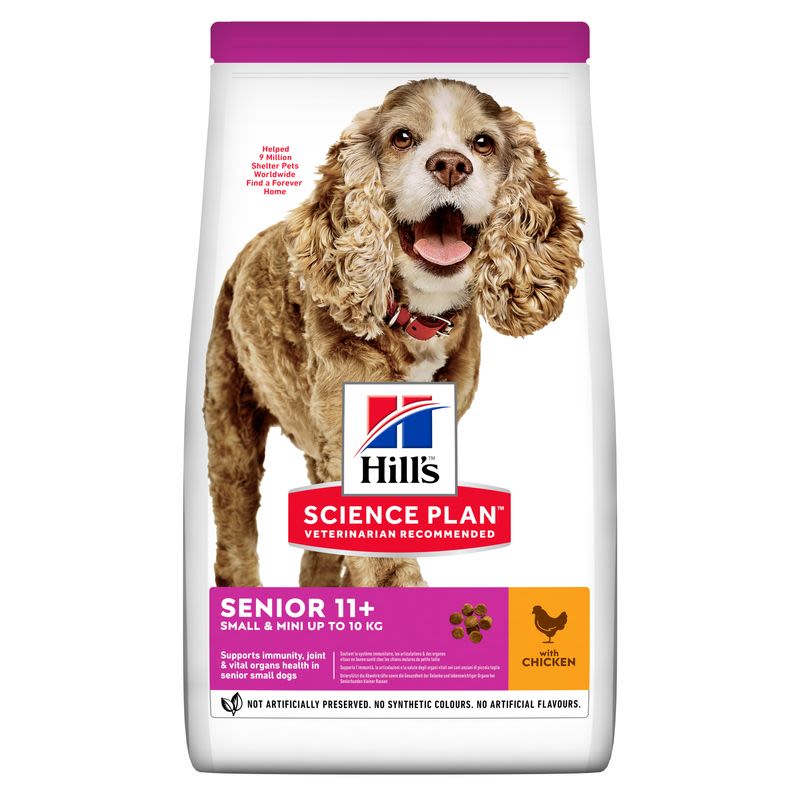 Hill's Pet Nutrition Hill'S Pet Nutrition Hill Science Plan Chicken Senior Dry Dog Food pet food packaging