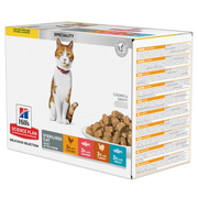 Hill's Science Plan Sterilised Cat Adult Wet Cat Food Multipack - Chicken, Salmon, Trout, Turkey