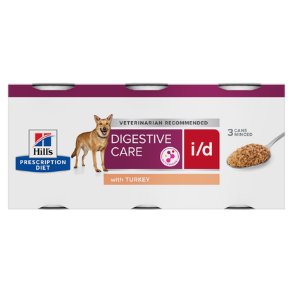 Hill's Prescription Diet i/d Digestive Care Wet Dog Food - Turkey 3 x 360g