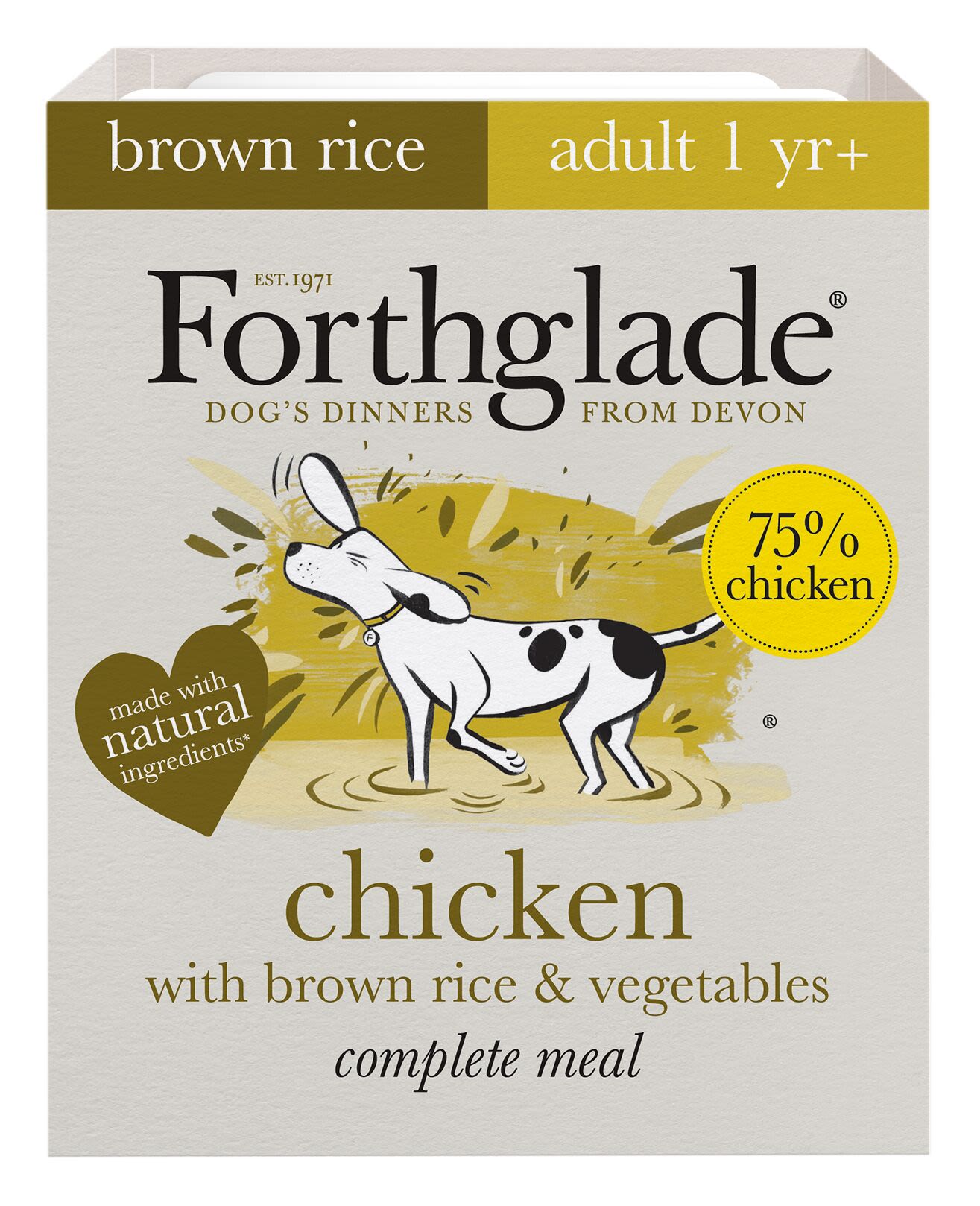 Forthglade Forthglade Brown Veg Chicken Adult Wet Dog Food pet food packaging