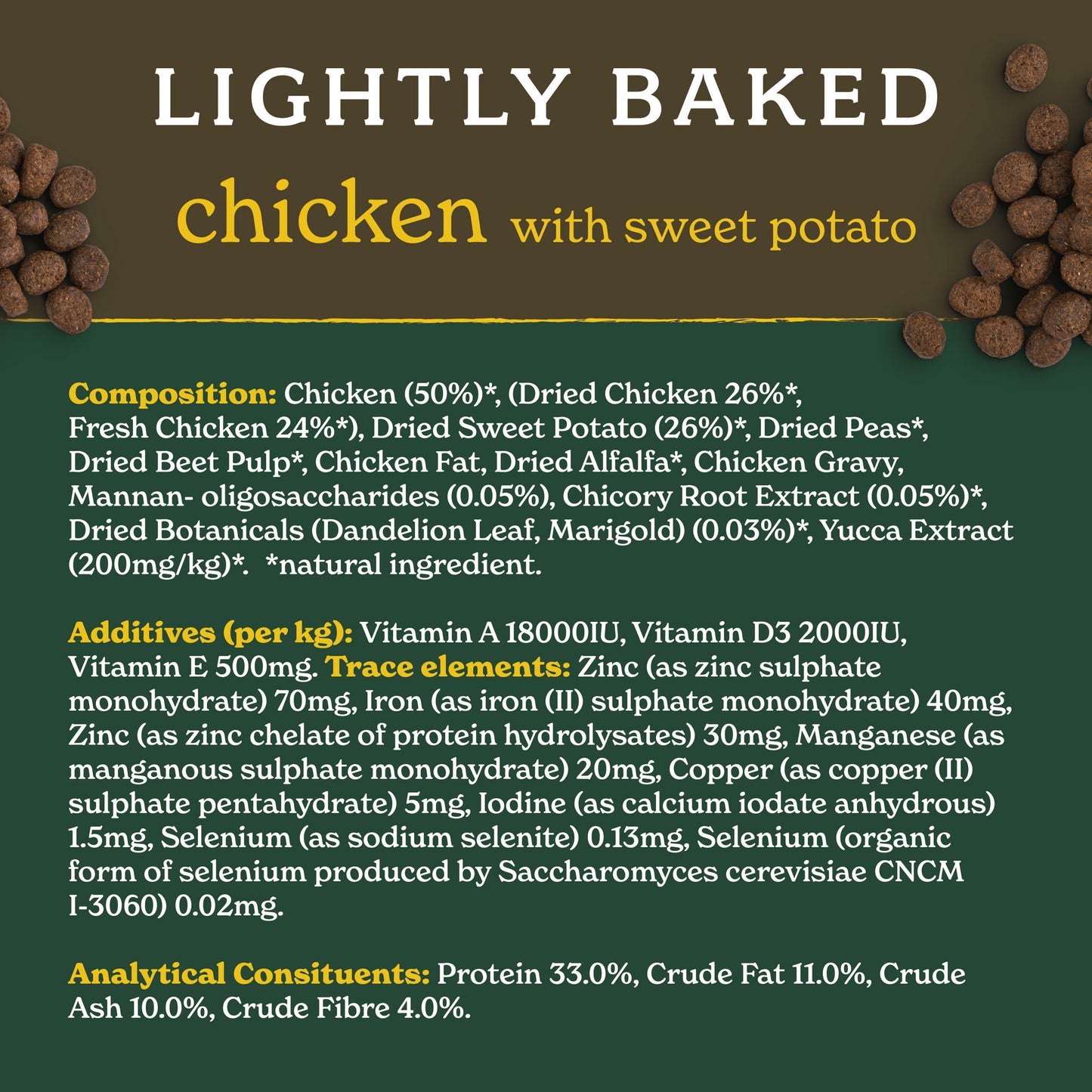 Forthglade Lightly Baked Natural Dry Dog Food - Chicken with Sweet Potato