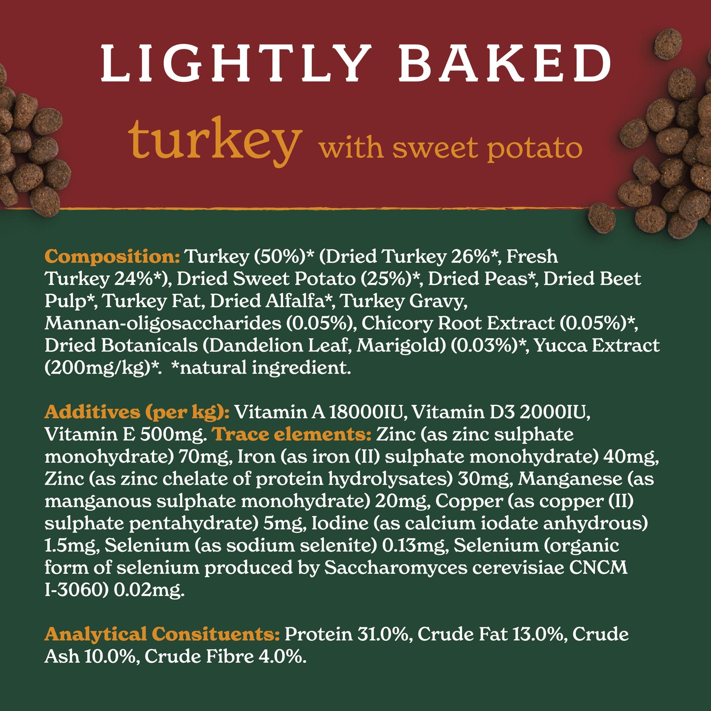 Forthglade Lightly Baked Natural Dry Dog Food - Turkey with Sweet Potato