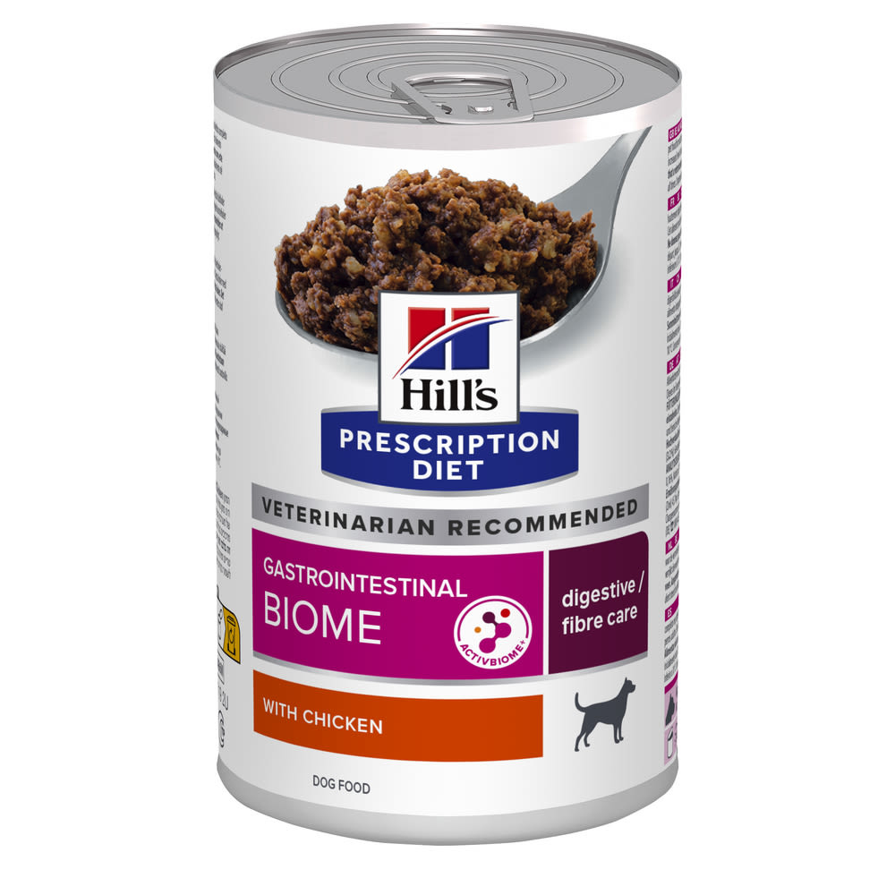Hill's Pet Nutrition Hill'S Pet Nutrition Gastrointestinal Biome Digestive Canned Chicken Adult Dry Dog Food pet food packaging