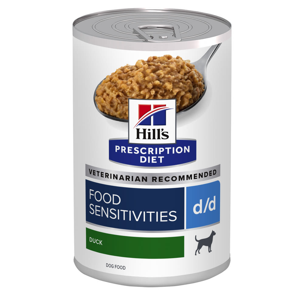 Hill's Pet Nutrition Hill'S Pet Nutrition Hill Prescription Sensitivities Duck Adult Wet Dog Food pet food packaging
