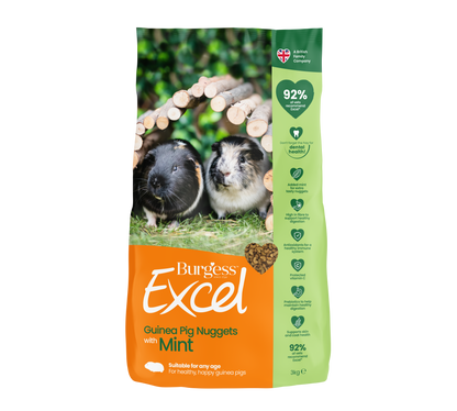 Burgess Excel Adult Guinea Pig Nuggets - Mint