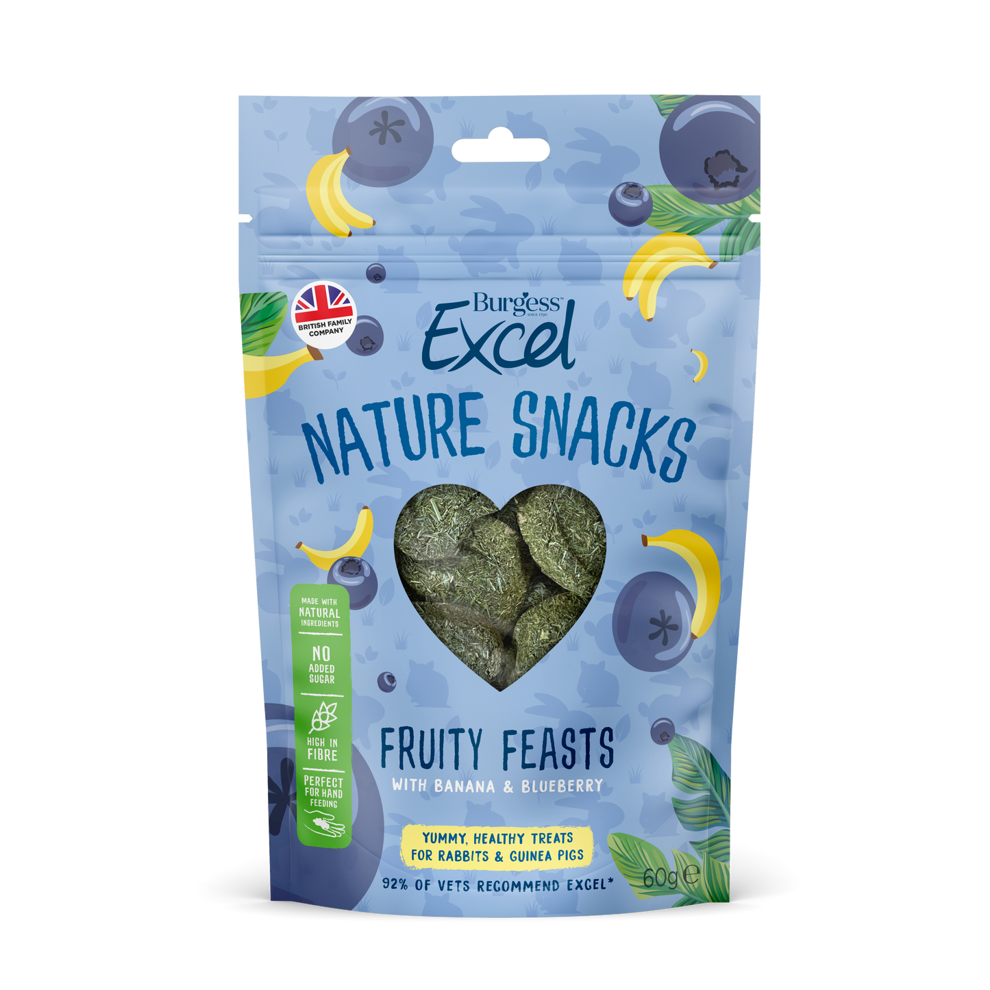 Burgess Excel Nature Snacks Fruity Feasts - Banana & Blueberry