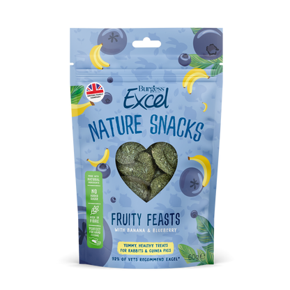 Burgess Excel Nature Snacks Fruity Feasts - Banana & Blueberry