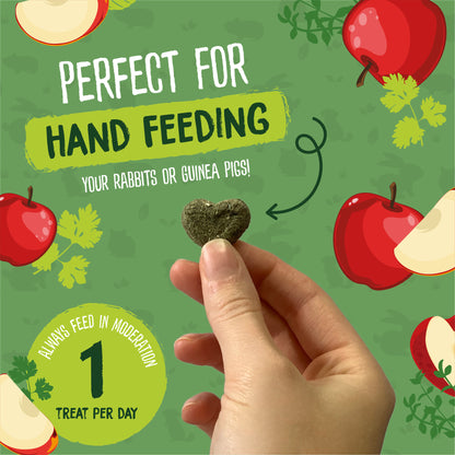 Burgess Excel Nature Snacks Herby Hearts Treats - Mixed Herbs & Apple