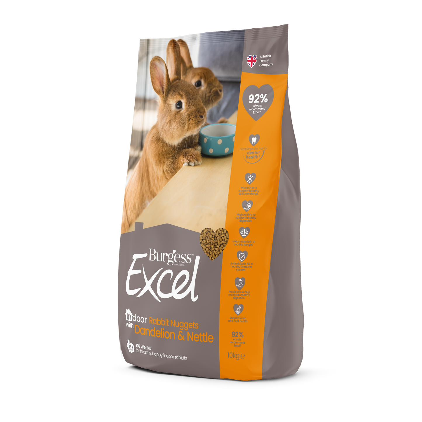 Burgess Excel Indoor Rabbit Nuggets - Dandelion & Nettle