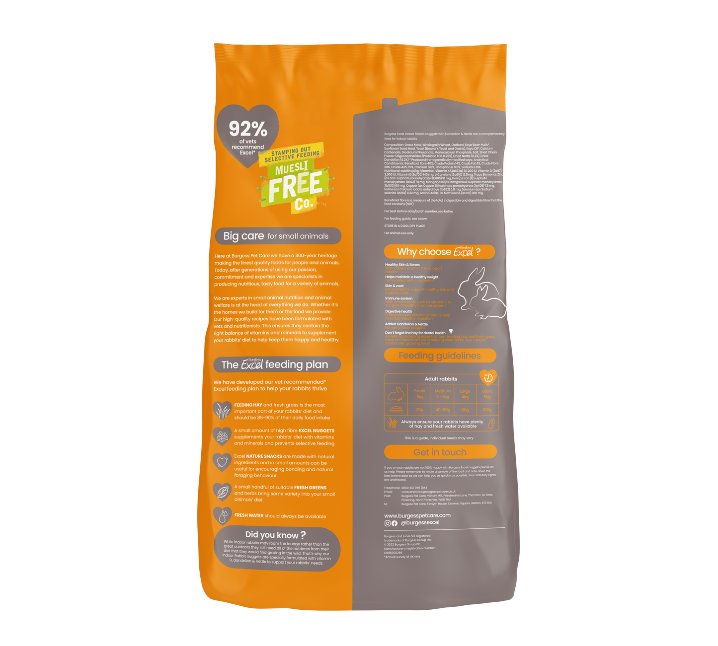 Burgess Excel Indoor Rabbit Nuggets - Dandelion & Nettle