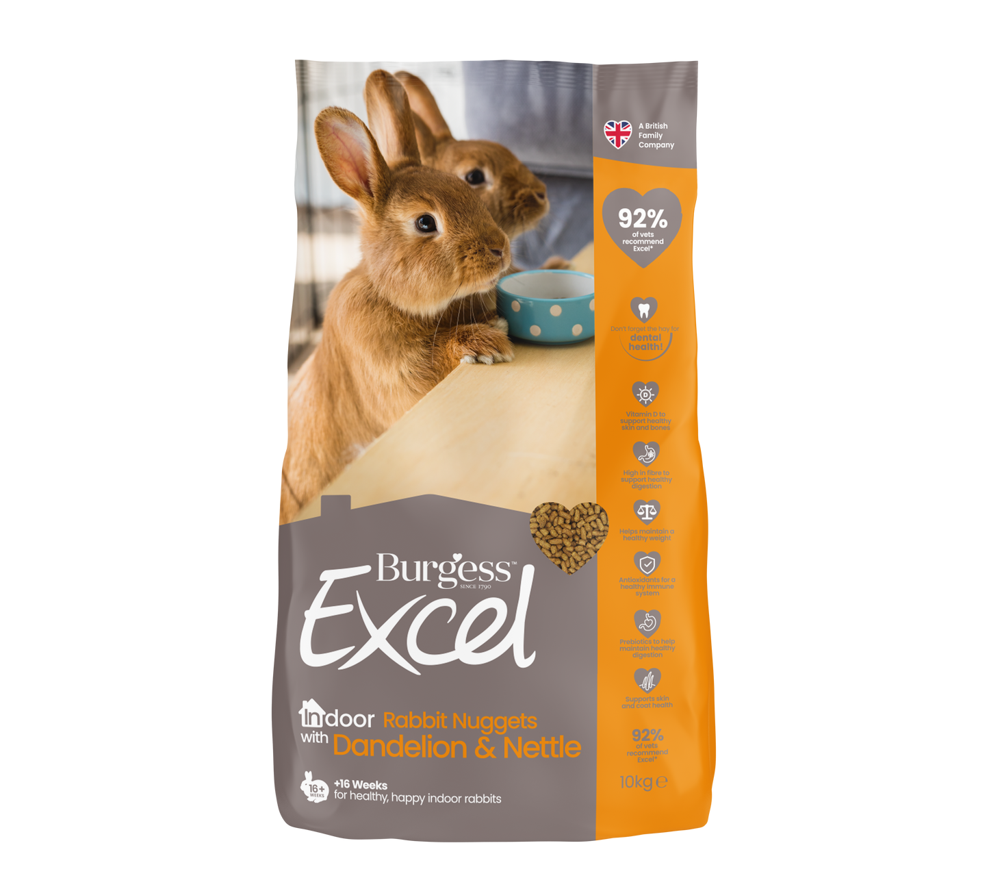 Burgess Excel Indoor Rabbit Nuggets - Dandelion & Nettle