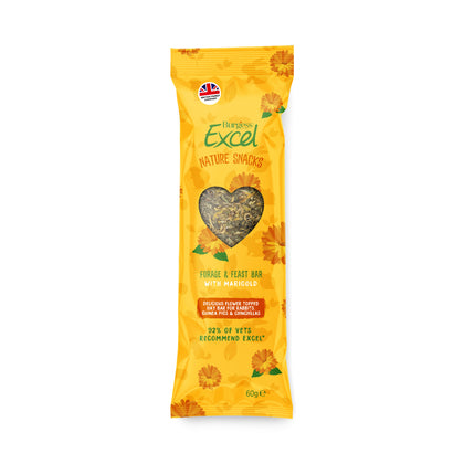 Burgess Excel Nature Snacks Forage & Feast Hay Bar - Marigold