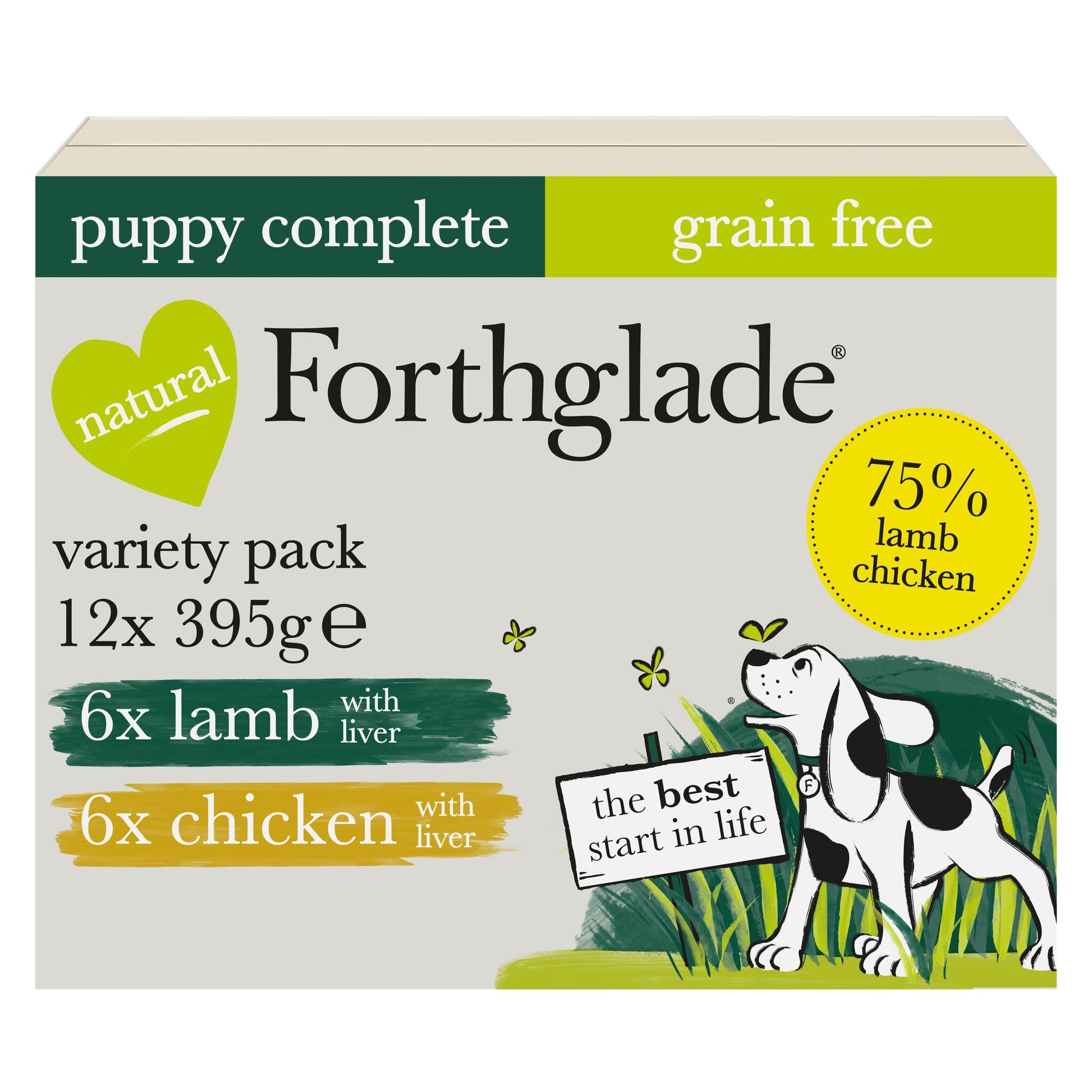 Forthglade Forthglade Chicken Lamb Salmon Puppy Wet Dog Food pet food packaging