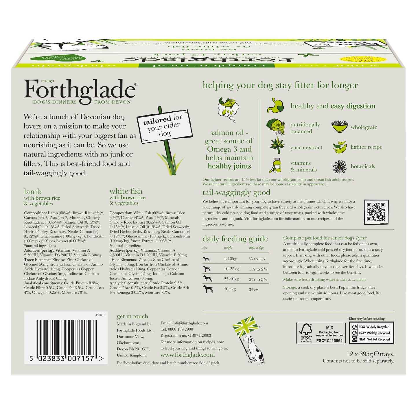Forthglade Complete Meal Wholegrain Senior Wet Dog Food - Variety Pack