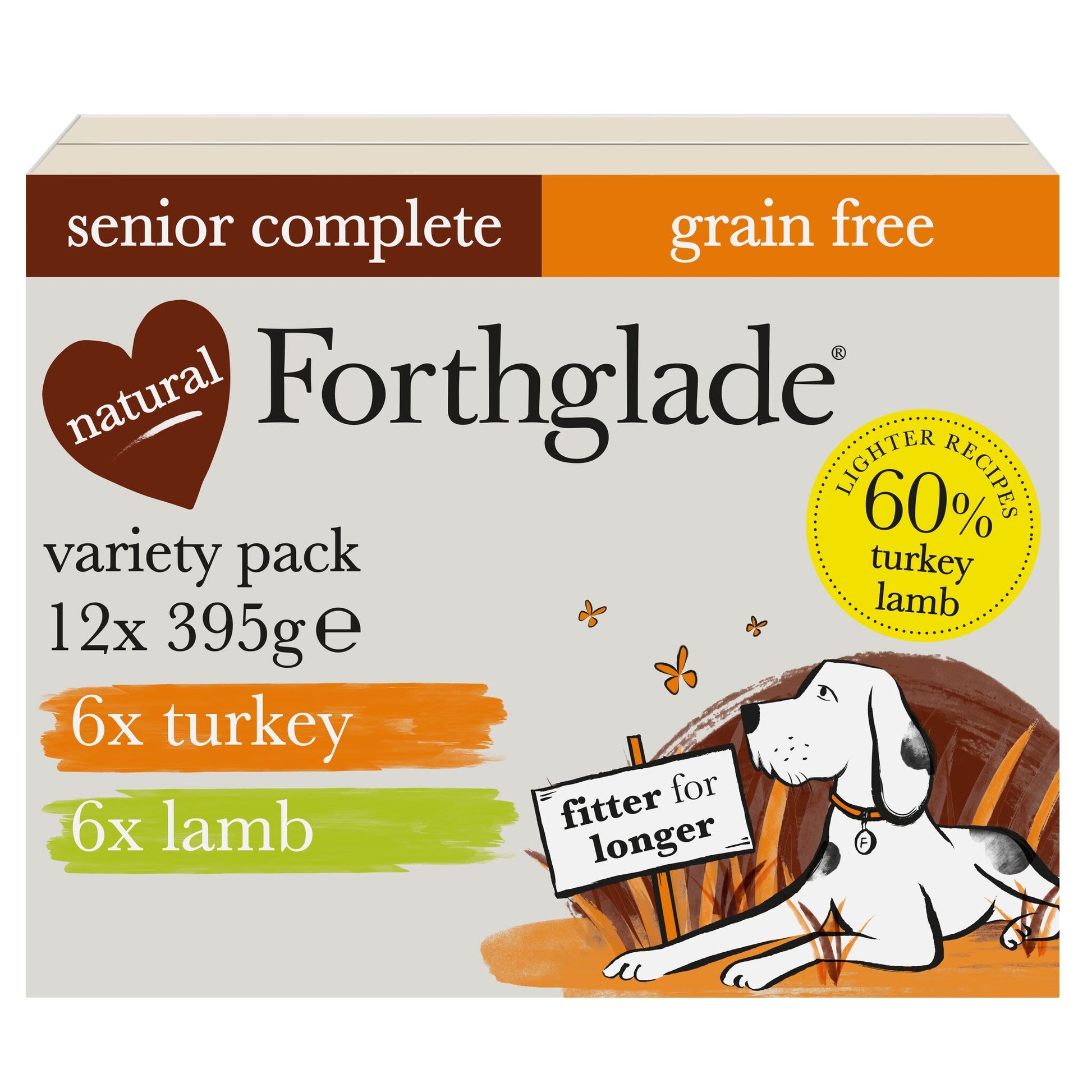 Forthglade Forthglade Lamb Salmon Turkey Senior Wet Dog Food pet food packaging