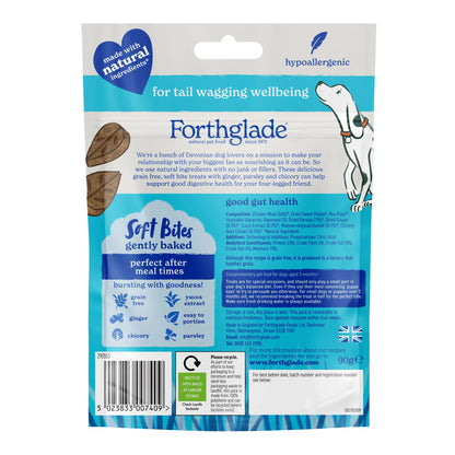 Forthglade Functional Digestive Health Natural Soft Bites Dog Treats - Ginger, Parsley & Chicory