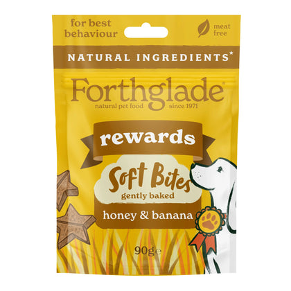 Forthglade Functional Rewards Natural Soft Bites Dog Treats - Banana & Honey