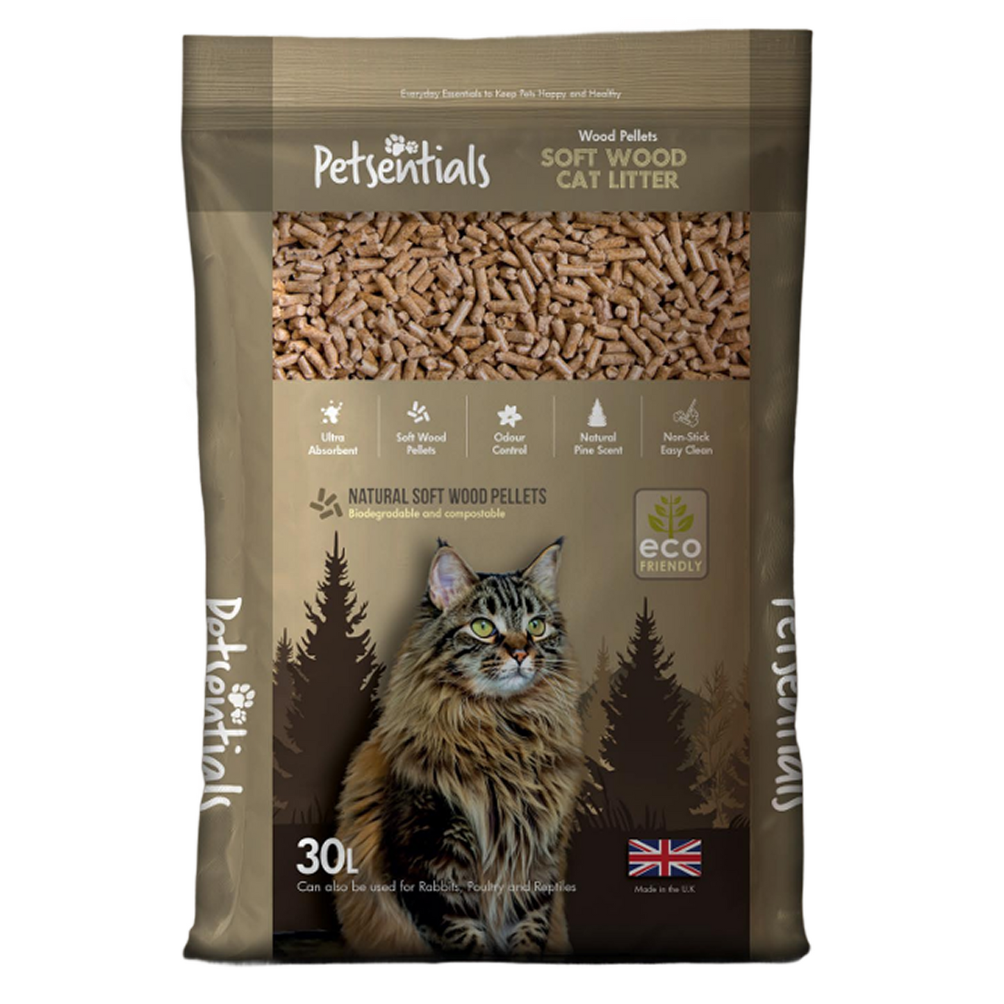 Petsentials Biodegradable Wood Based Pine Scent Cat Litter