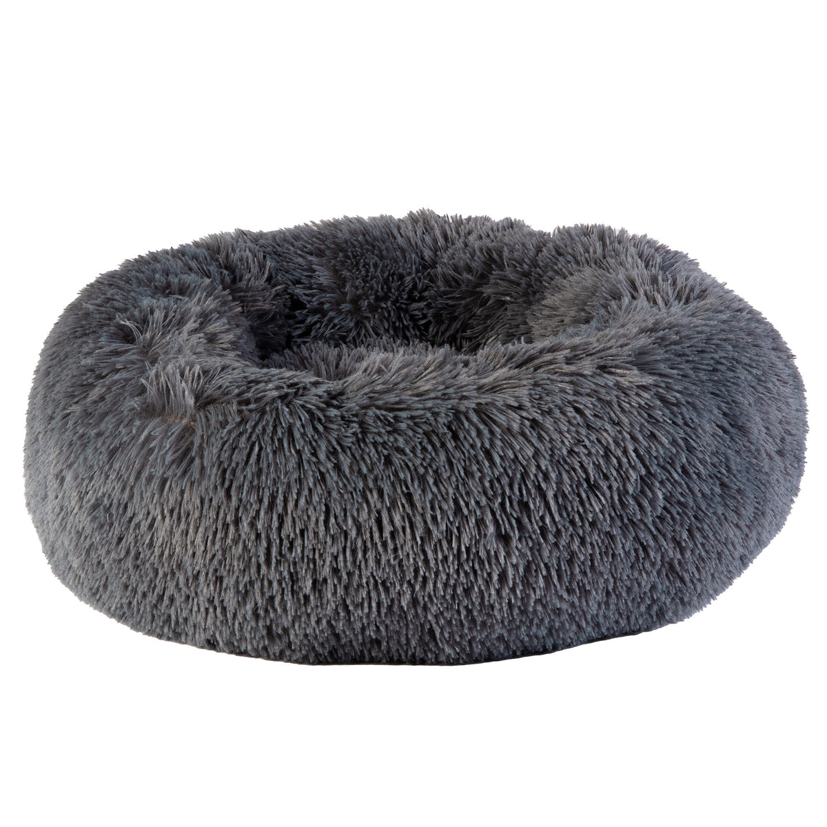 Dream Paws Anxiety Reducing Plush Dog & Cat Bed with Mouse Toy - Charc ...