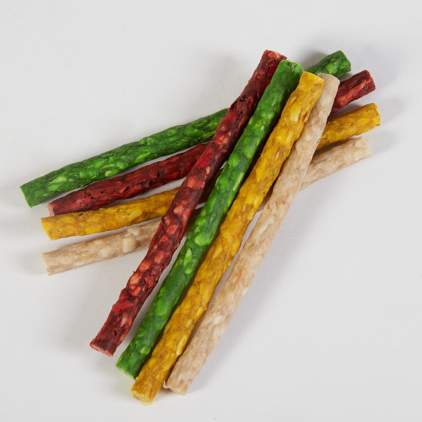 Tasty & Meaty Munchy Assorted Rawhide Rolls | Natural Chewy Adult Dogs Treats | 100-Pack