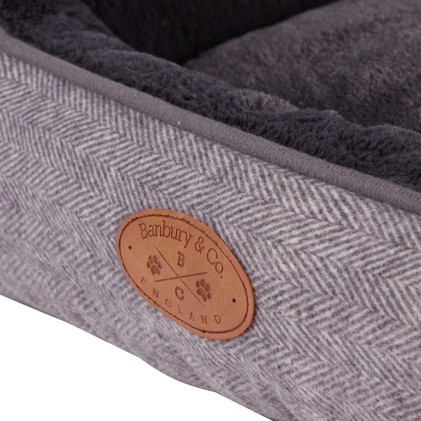 Banbury & Co Herringbone Square Dog Bed