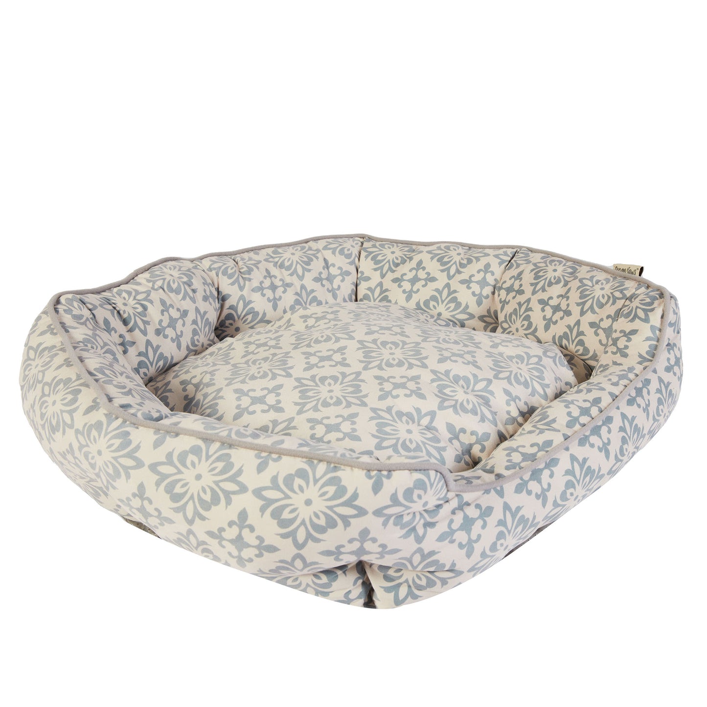 Dream paws Scalloped Grey Pet Bed