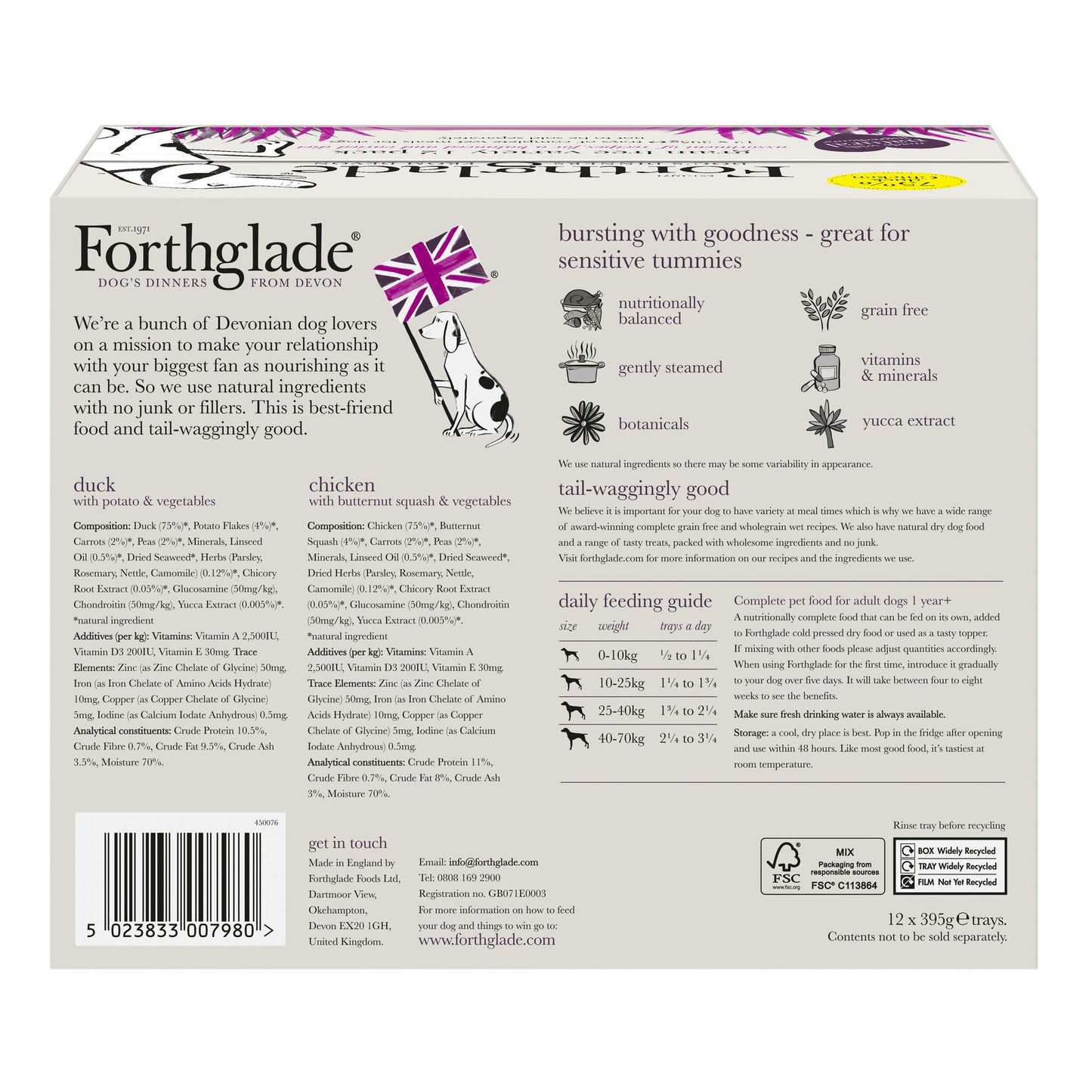 Forthglade Complete Adult Grain-free Duo Duck & Chicken