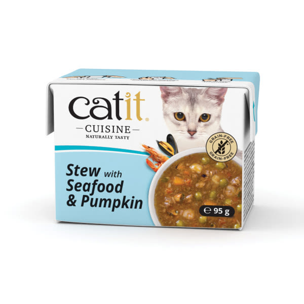 Catit Catit Cuisine Seafood Stew Complementary Tuna Adult Wet Cat Food pet food packaging
